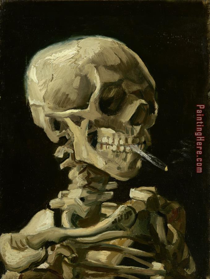 Vincent van Gogh Head Of A Skeleton With A Burning Cigarette